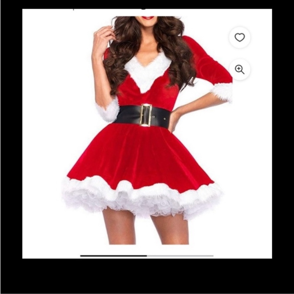 Leg Avenue Christmas Mrs Claus Santa Costume Mini Dress